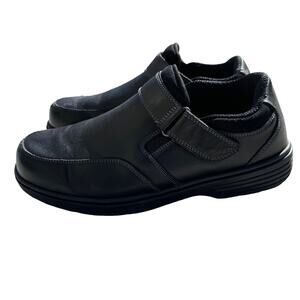 OrthoFeet‎ Zodiac Leather Casual Shoes Orthopedic 511 Black Mens 10 X-Wide (4E)